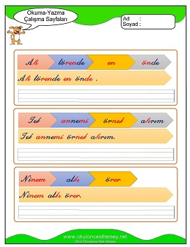ö sesi Çalışma Sayfaları